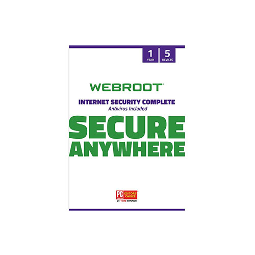 Webroot Internet Security Complete with Antivirus Software – 5 Device